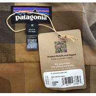 PATAGONIA 41606 MEN'S CANYONITE FLANNEL SHIRT SIZE MEDIUM TRAIL RIDGE NEST BROWN