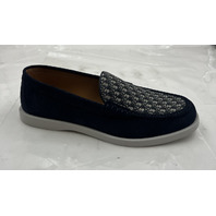 DIOR GRANVILLE CLEAN LOAFERS SMOOTH IN BLUE/BEIGE SIZE 12.5M EU47