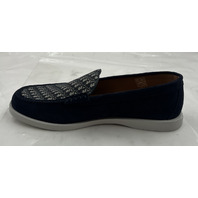 DIOR GRANVILLE CLEAN LOAFERS SMOOTH IN BLUE/BEIGE SIZE 12.5M EU47