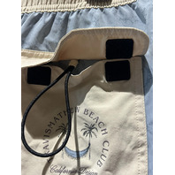 TRAVIS MATHEW MEN BEACH CLUB BOARDSHORT A46167 ASH BLUE SIZE LARGE L 34 NWT