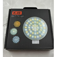 LOT OF 2 K-49 CCT LED CLIP ON FILL LIGHT 3 COLOR MODES PHONE SELFIE RING LIGHT