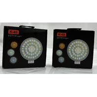 LOT OF 2 K-49 CCT LED CLIP ON FILL LIGHT 3 COLOR MODES PHONE SELFIE RING LIGHT