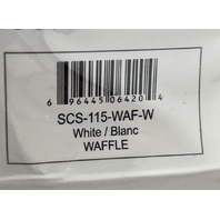 KASSATEX SCS-115-WAF-W WHITE HOTEL WAFFLE SHOWER CURTAIN 100% COTTON 72"X72"