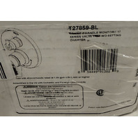 DELTA T27859-BL TRINSIC 17 SERIES VALVE TRIM W/ 3 SETTING DIVERTER - MATTE BLACK