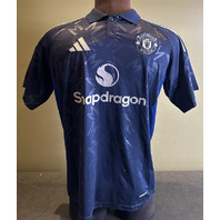 ADIDAS P95985 MANCHESTER UNITED XL AWAY BLUE JERSEY 70TH ANIVERSERY SNAPDRAGON