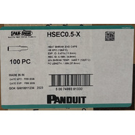 LOT OF 100 PANDUIT HSEC0.5-X HEAT SHRINK END CAPS