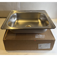 ELKAY DAYTON STAINLESS STEEL 25 x 22" 2 HOLE SINGLE BOWL DROP-IN SINK D125222