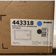 BLANCO INTEOS 33" UNDERMOUNT SINGLE BASIN WORKSTATION SINK 443318 SOFT WHITE