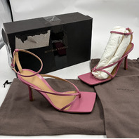 BOTTEGA VENETA SANDAL PELLE S. GOMMA KID LIPSTICK IN PINK EURO SZ 38 US 7.5