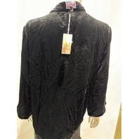 JOHNNY WAS WOMEN'S KIMONO SLEEVE SHIRT MEHDI COLOR BLACK J17225 SZ MEDIUM M