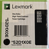LEXMARK GENUINE 52D1X0E BLACK EXTRA HIGH YIELD CONTRACT TONER CARTRIDGE