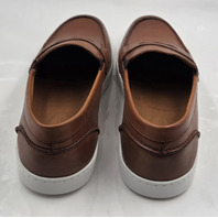 ALLEN EDMONDS RANDOLPH MEN'S LEATHER SLIP-ON SNEAKERS SZ 9.5 D CHILLI