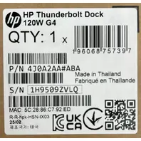 HP GENUINE THUNDERBOLT DOCK 120W G4 THUNDERBOLT DOCKING STATION 4J0A2AA