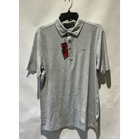 TRAVIS MATHEW MEN THE HEATER POLO GREY 1MW395 HEATHER MICROCHIP SZ MEDIUM M NWT