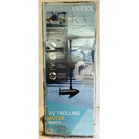 INTEX 68631E 12V 40LB THRUST ELECTRIC TROLLING MOTOR W/ MOUNT BRACKETS & CABLES