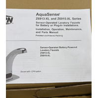 ZURN Z6915-XL AQUASENSE BATTERY POWERED FAUCET .05 GPM LAM FLOW CHROME