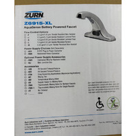 ZURN Z6915-XL AQUASENSE BATTERY POWERED FAUCET .05 GPM LAM FLOW CHROME
