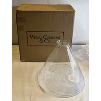 VISUAL COMFORT KATIE CONICAL IN CLEAR GLASS REPLACEMENT 15.75" WIDTH TOBGLFG6CG
