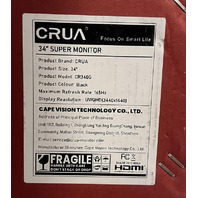 CRUA CR340G 34" LED 165HZ UWQHD 3440X1440 BLACK CURVED COMPUTER SUPER MONITOR