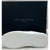 PHILIPP PLEIN LAES USC1049 PLE010N LO-TOP SNEAKER ICONIC PLEIN WHITE SIZE 44