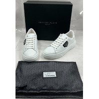 PHILIPP PLEIN LAES USC1049 PLE010N LO-TOP SNEAKER ICONIC PLEIN WHITE SIZE 44