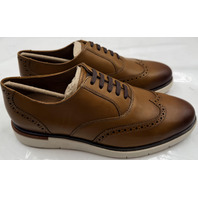 ALLEN EDMONDS CARSON WINGTIP 7915 MENS 10D HYBRID LACE-UP WALNUT LEATHER SHOES