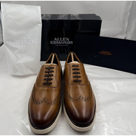 ALLEN EDMONDS CARSON WINGTIP 7915 MENS 10D HYBRID LACE-UP WALNUT LEATHER SHOES