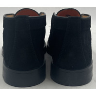 SANTONI ROCK-OW-SEYN01 MENS US 10 UK 9 BLACK SUEDE BOOTS MGDC17823NEOBSEYN01