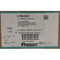 LOT OF 1000 PANDUIT LPMS-S8-C LOW PROFILE CABLE TIE MOUNTS