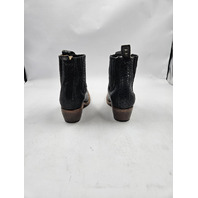 FREEBIRD MAEVE WOMEN'S BLACK SNAKE BOOTIES BOOTS US 7 UK 5 BLACK LEATHER