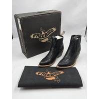 FREEBIRD MAEVE WOMEN'S BLACK SNAKE BOOTIES BOOTS US 7 UK 5 BLACK LEATHER