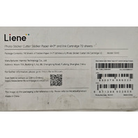 LIENE SD43 PHOTO STICKER CUTTER STICKER PAPER 4X7 & INK CARTRIDGE 72 SHEETS
