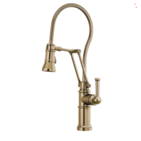 BRIZO ARTESSO 1.8 GPM PULL DOWN KITCHEN FAUCET W MAGNEDOCK 63125LF-GL LUX GOLD
