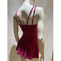 SUNDANCE WOMEN'S 113022-XS ONE PIECE SWIMSUIT SANGRIA SKIRT PINK SIZE XS