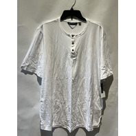 TRAVIS MATHEW MEN CLOUD HENLEY TEE T-SHIRT A46329 WHITE SIZE 2XL NWT