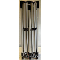 COBIZI 10X10 POP UP CANOPY REPLACEMENT FRAME WHITE STEEL NO TOP NO WALLS W/BAG