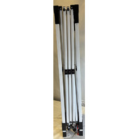 COBIZI 10X10 POP UP CANOPY REPLACEMENT FRAME WHITE STEEL NO TOP NO WALLS W/BAG