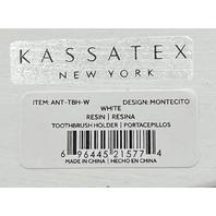 KASSATEX NEW YORK MONTECITO ANT-TBH-W WHITE RESIN TOOTHBRUSH HOLDER