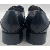 SANTONI GENJI-LURU19 MENS US 9 UK 8 BLUE LEATHER LACE-UP OXFORD DRESS SHOES