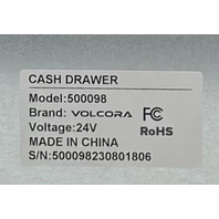 VOLCORA 500098 AUTO OPEN BLACK CASH DRAWER 