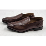ALLEN EDMONDS SIENA MENS LEATHER PENNY LOAFERS SZ 10.5 3E CHILI 7345S