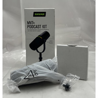 SHURE MV7+ PODCAST KIT 02-734-0653 OUTPUT USB-C AND XLR KIT AND STAND