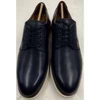 ALLEN EDMONDS CARSON 7258 MENS 10D HYBRID LACE-UP DERBY NAVY LEATHER SHOES