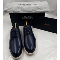 ALLEN EDMONDS CARSON 7258 MENS 10D HYBRID LACE-UP DERBY NAVY LEATHER SHOES