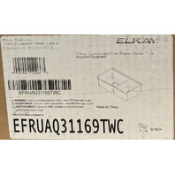 ELKAY 31.5" EFRUAQ31169TWC CROSSTOWN AQUA DIVIDE STAINLESS STEEL DOUBLE SINK KIT