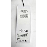 ALO YOGA 4601R SCHOLAR KNIT CROPPED FULL ZIP JACKET M ESPRESSO