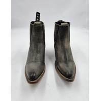 FREEBIRD MAEVE WOMEN'S BLACK DISTRESSED BOOTIES BOOTS US 6 UK 4 LEATHER