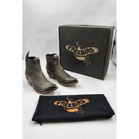 FREEBIRD MAEVE WOMEN'S BLACK DISTRESSED BOOTIES BOOTS US 6 UK 4 LEATHER