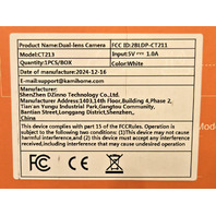 LOT OF 7 NETWORK TOPOLOGY CT213 WIFI SMART DUAL-LENS CAMERA 3MP