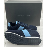 PHILIPP PLEIN USC0978 PLE022N PORTOFINO RUNNER HEXAGON 1407 DARK/LIGHT BLUE S 43